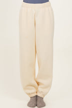 Cream Fleece Sweatpants
