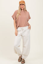 Ivory Multi Seam Fleece Sweatpants