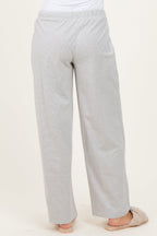 Heather Grey Striped Front Tie Lounge Pants