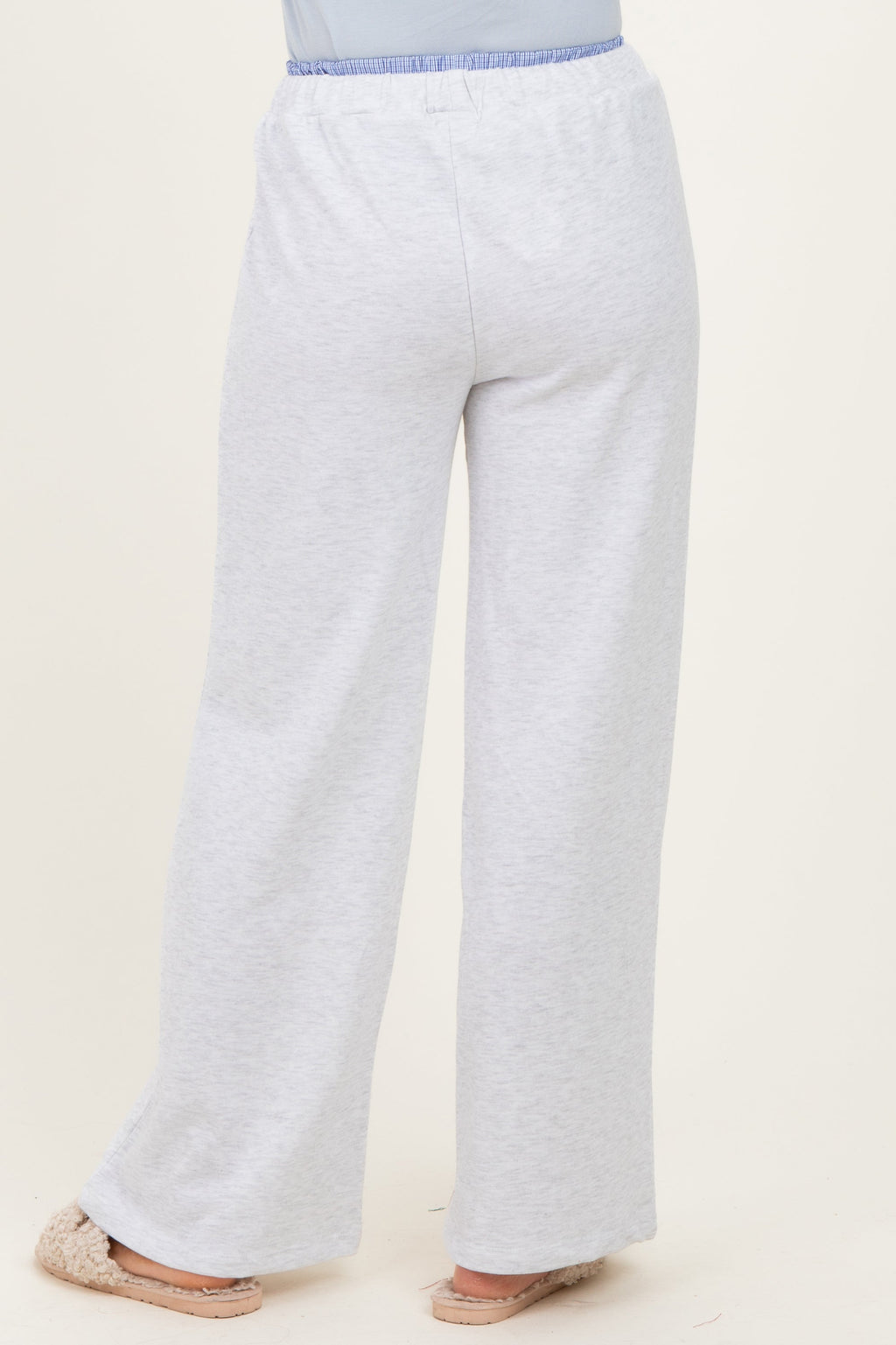 Heather Grey Contrast Waistband Lounge Pants