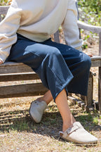 Navy Ankle Wide Leg Lounge Pants