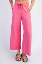 Fuchsia Ankle Wide Leg Lounge Pants