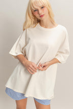 Ivory Oversized Mineral Wash T-Shirt