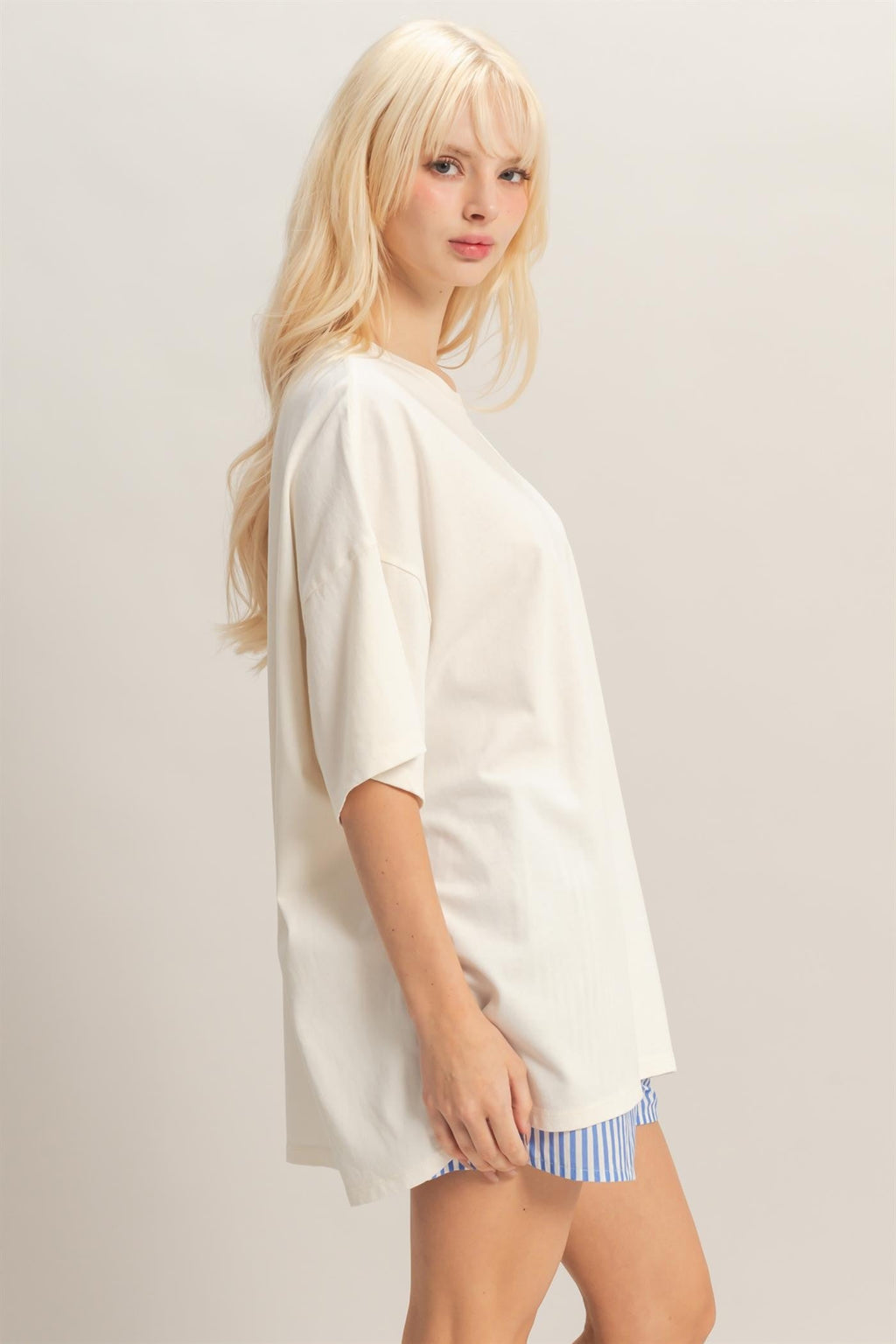 Ivory Oversized Mineral Wash T-Shirt