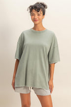 Sage Oversized Mineral Wash T-Shirt