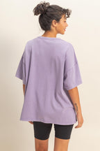 Dusty Purple Oversized Mineral Wash T-Shirt