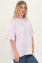Soft Pink Oversized Mineral Wash T-Shirt