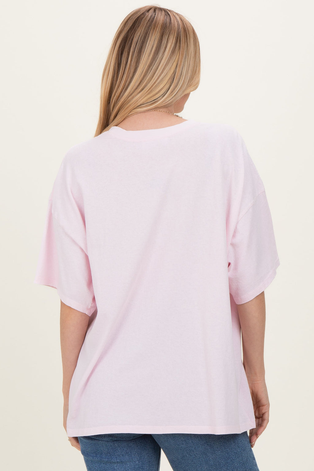 Soft Pink Oversized Mineral Wash T-Shirt