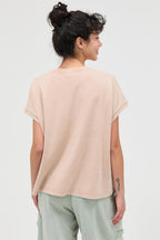 Taupe Mineral Wash Boxy Fit T-Shirt