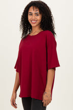 Cabernet Cotton Oversized Tee