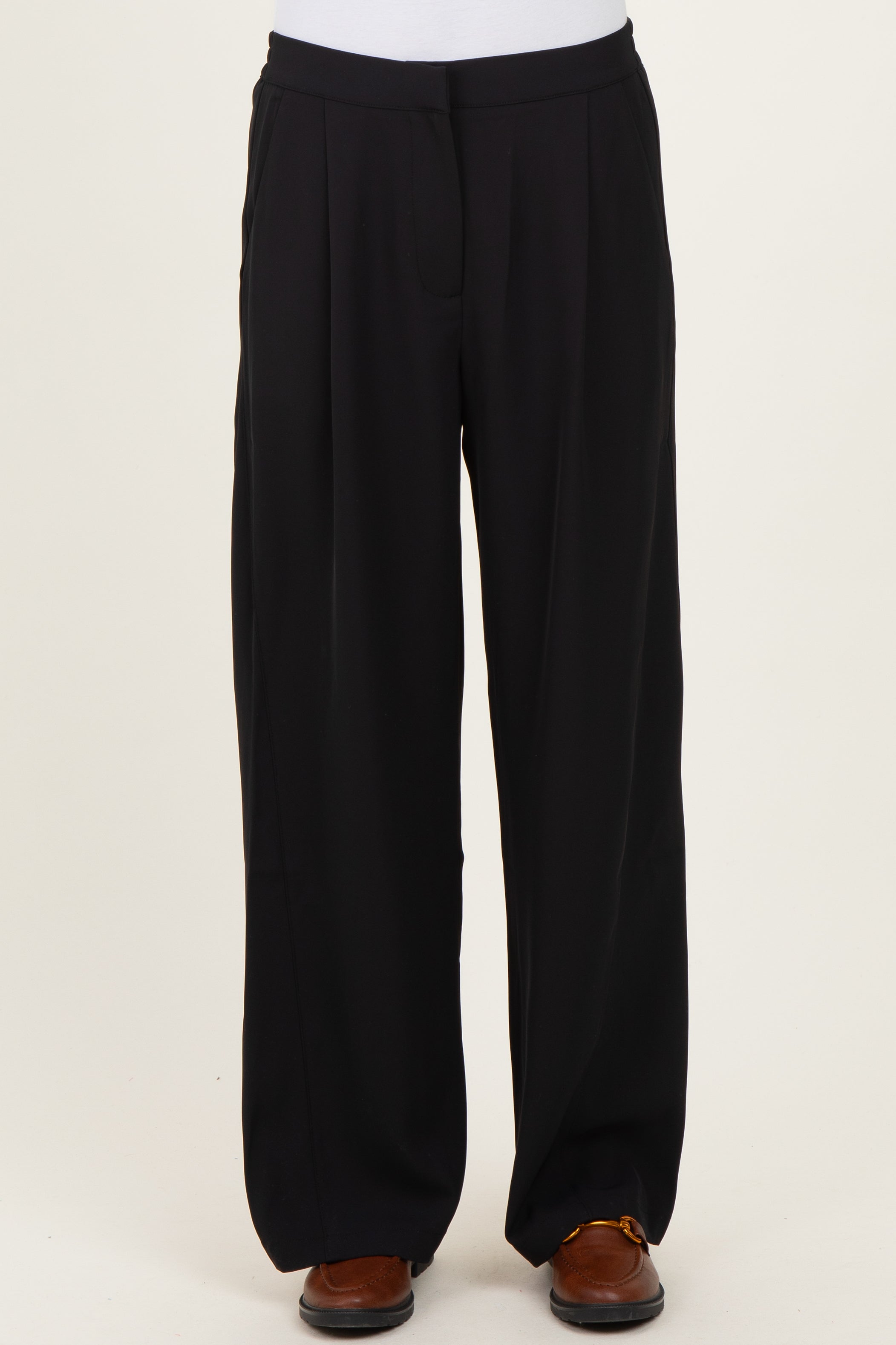 Black Smocked Waist Trousers