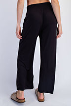 Black Ankle Wide Leg Pants