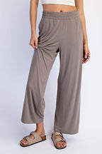 Taupe Ankle Wide Leg Pants