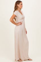 PinkBlush Coco Draped Nursing Maxi Dress